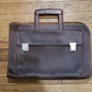 Jack Spade Vintage Leather Attache Laptop Bag